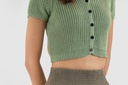 GH23070 Knit Crop Top Lady