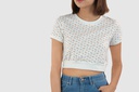 GH23121 Floral Crop Top Lady