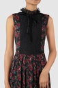 XL313076 Pleated Floral Dress Lady