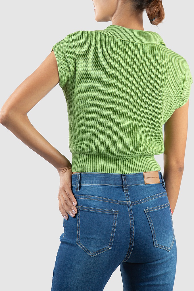 GH23131 Knit Crop Top Lady