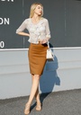 XEK213007 Straight Office Skirt Lady