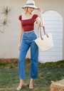GH23122 Wide Neck Top Women