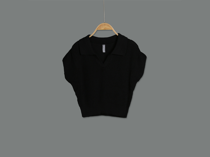 GH23131 Knit Crop Top Lady