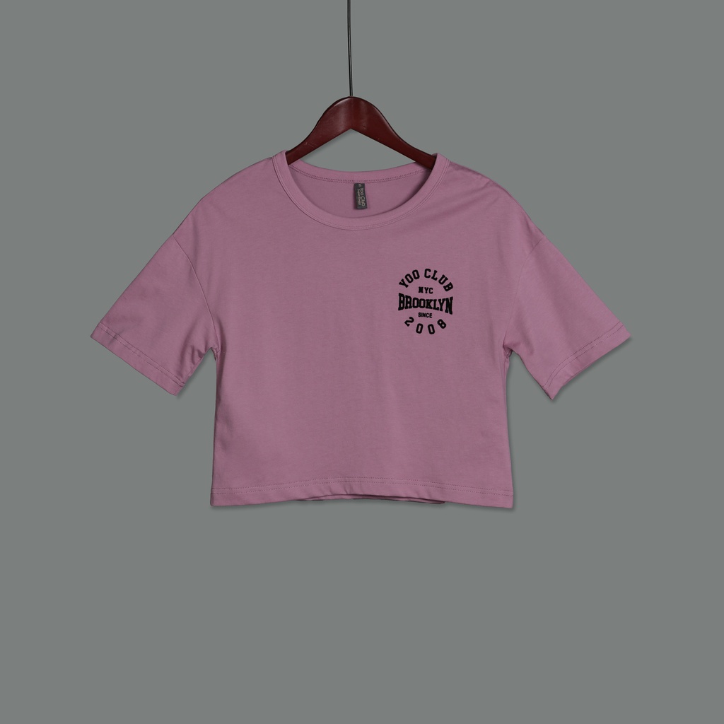 GT23142 Printed Baggy Crop T-Shirt