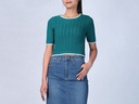 XH213456 Knit Lace Top Lady