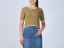 XH213456 Knit Lace Top Lady