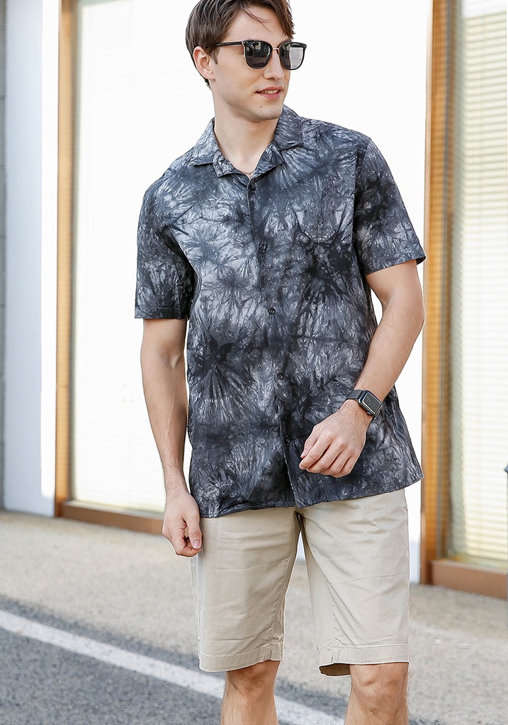 YH213127 Pattern Cotton Shirt Man