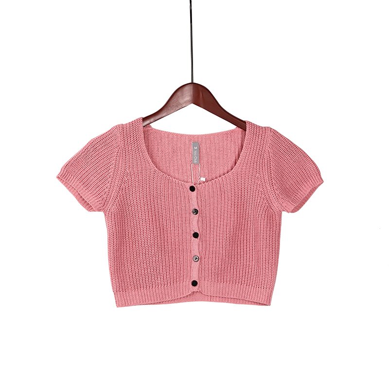 GH23071 Knit Crop Top Lady