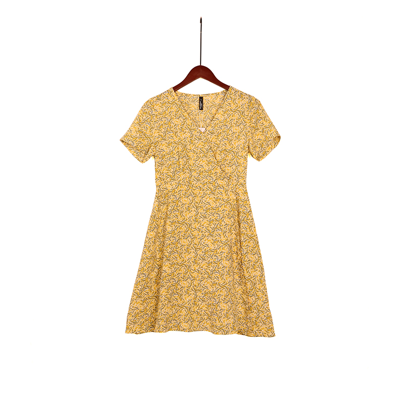XL213025 Floral Chiffon Dress Lady