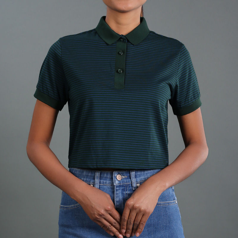XH213393 Polo Crop Top Lady