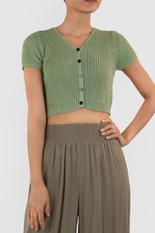 GH23070 Knit Crop Top Lady