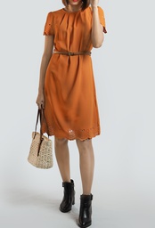 [XL213090] XL213090 Embroidered Dress Lady