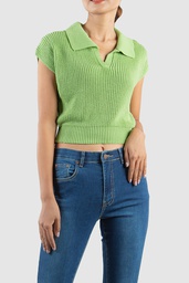 [GH23131] GH23131 Knit Crop Top Lady