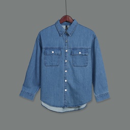 [XH113311] XH113311 Denim Shirt Lady