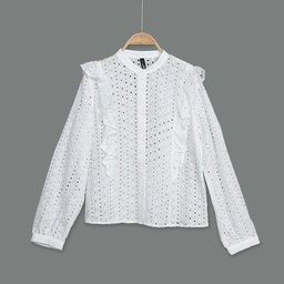 [XH113291] XH113291 Lace Blouse Lady