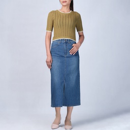 [XH213456] XH213456 Knit Lace Top Lady