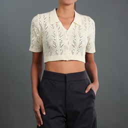 [XH213498] XH213503 Knit Crop Top Lady