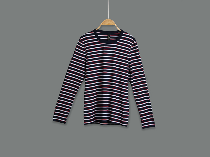 XT113364 Striped Long T-Shirt Lady