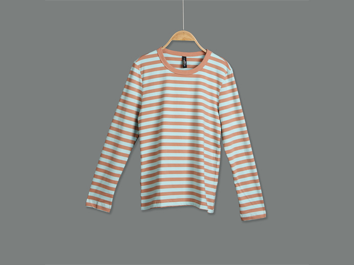 XT113366 Striped Long T-Shirt Lady