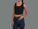 GH33328 Denim Crop Top Lady