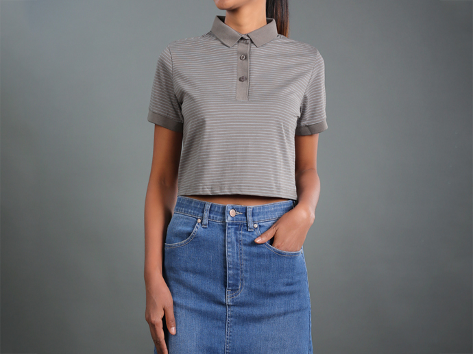 XH213393 Polo Crop Top Lady