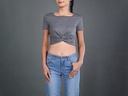 GH23364 Square Neck Crop Top Lady