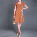 XL213066 Plain Dress Lady