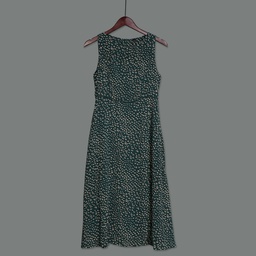 [XL313255] XL313255 Printed Chiffon Dress Women