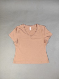 [XT213604] XT213604 V Neck Tee T-Shirt Lady